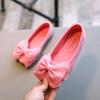 Ruyang Baby Ballet Flats Girls Shoes Children Solid Bowknot Student Single Soft Dance Princess Shoes Single Shoes Pink view 4
