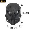 Tactical Mask Balaclava Mask Full face Protection Transparent Goggles Adjustable Skull Mask ,for Halloween Role Playing,21*12*23cm view 3