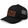 Gunner Gear Deer Hunting Hat for Men Blaze Orange American Flag Buck Authentic Yupoong 6606 Snapback Trucker Hat view 2