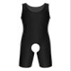 Yihuimin Men's One Piece Sleeveless U Neck Tank Backless Bodysuit Jumpsuit Wrestling Singlet Black X-Large view 3