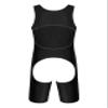 Yihuimin Men's One Piece Sleeveless U Neck Tank Backless Bodysuit Jumpsuit Wrestling Singlet Black X-Large view 4