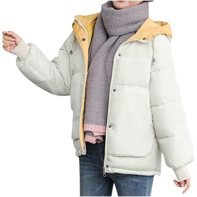 tuduoms Teen Girls Cute Hooded Winter Jackets Warm Drawstring Quilted Lightweight Puffer Down Coats Thicken Parkas Outwear