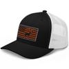Gunner Gear Deer Hunting Hat for Men Blaze Orange American Flag Buck Authentic Yupoong 6606 Snapback Trucker Hat view 2