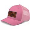 Gunner Gear Deer Hunting Hat for Men Blaze Orange American Flag Buck Authentic Yupoong 6606 Snapback Trucker Hat view 2