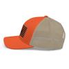 Gunner Gear Deer Hunting Hat for Men Blaze Orange American Flag Buck Authentic Yupoong 6606 Snapback Trucker Hat view 3