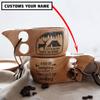 Let's Sleep Under The Stars Personalized Portable Kuksa Wood Camp Mug - 100% Natural Wooden Cup with Carabiner, Custom Name Camping Wooden Mug & Bushcraft Cup view 2