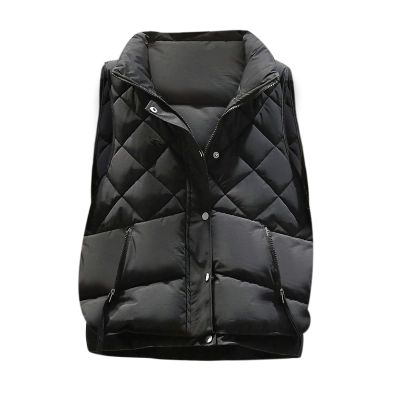 tuduoms Women Girls Cropped Quilted Vest Warm Winter Packable Puffer Vest Ultra-light Down Vest Jacket Zip Padded Gilet Coat