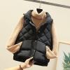 tuduoms Women Girls Cropped Quilted Vest Warm Winter Packable Puffer Vest Ultra-light Down Vest Jacket Zip Padded Gilet Coat view 2