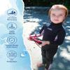 Goldfin Kids Wetsuit, Boys Girls Wet Suits Youth Toddler 3mm Neoprene Back Zip Keep Warm for Cold Water Swimming Diving Snorkeling Surfing Paddleboarding Full-Body Purple Size 10 view 2