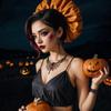 BriLove Halloween Costume Spider Cobwebs Necklace Earrings Set Gothic Skull Full Crystal Pendant Collar Jewelry for Women Cosplay Party Black Black-Tone view 3