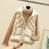 tuduoms Women Girls Cropped Quilted Vest Warm Winter Packable Puffer Vest Ultra-light Down Vest Jacket Zip Padded Gilet Coat view 2