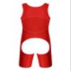 Yihuimin Men's One Piece Sleeveless U Neck Tank Backless Bodysuit Jumpsuit Wrestling Singlet Red X-Large view 4