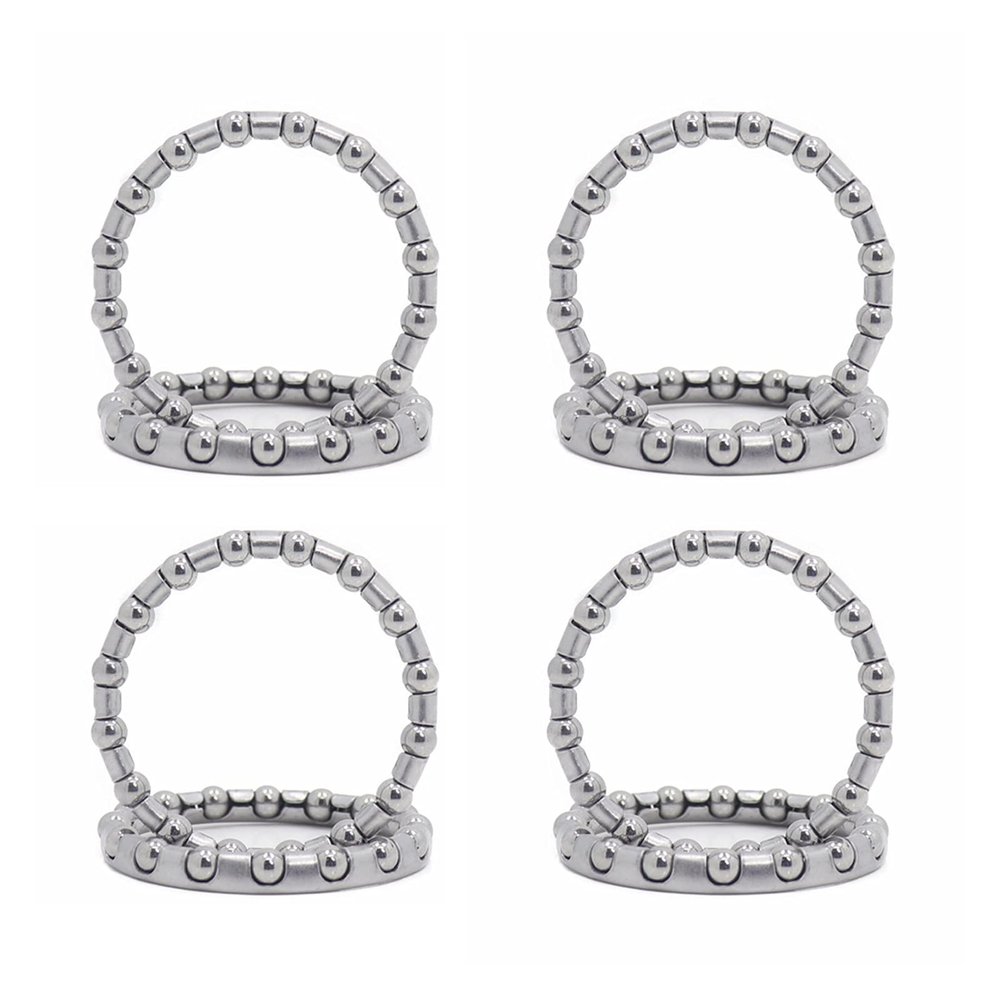 DINGGUANGHE-CUP 8PCS Caged Ball Bearings OD 37mm Rear Bike Wheel Hub Headset Crankshaft Pivot Retainer Steel Oversize 16 Balls Accessories