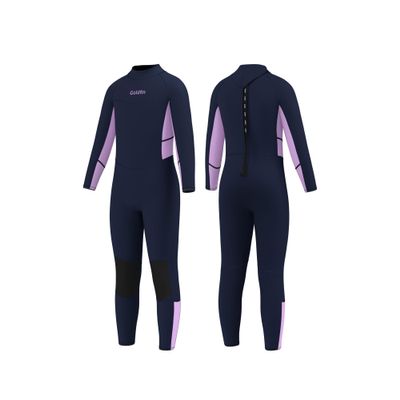 Goldfin Kids Wetsuit, Boys Girls Wet Suits Youth Toddler 3mm Neoprene Back Zip Keep Warm for Cold Water Swimming Diving Snorkeling Surfing Paddleboarding Full-Body Purple Size 12