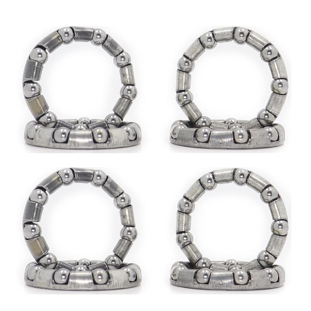 DINGGUANGHE-CUP 8PCS Caged Ball Bearings OD 31mm Rear Bike Wheel Hub Headset Crankshaft Pivot Retainer Steel 9 Balls Bearings Accessories
