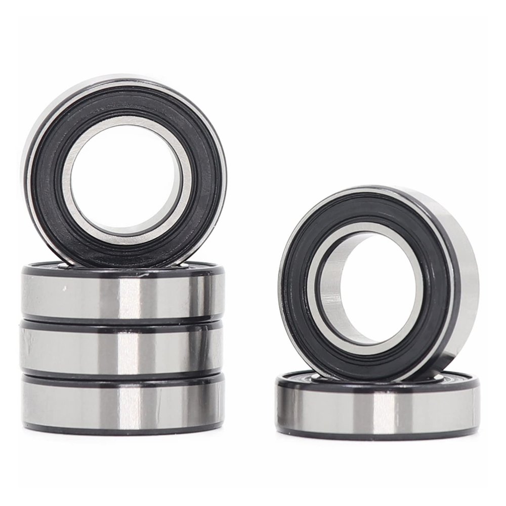 DINGGUANGHE-CUP 6PCS 6800-2RS Bike Bearing 10x19x5mm ABEC-7 Metric Thin Section Ball Bearings for Bicycle Front Rear Hubs Wheel 6800RS Accessories