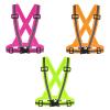 Bighaki808 Safety Vest Reflective Running Gear, Adjustable Safety Vests Outdoor Lightweight Reflective Belt 360High Visibility for Night Running, Walking(Fluorescent Green+Pink+Orange)