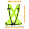 Bighaki808 Safety Vest Reflective Running Gear, Adjustable Safety Vests Outdoor Lightweight Reflective Belt 360High Visibility for Night Running, Walking(Fluorescent Green+Pink+Orange) view 2