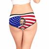 MyPupSocks Custom Photo Underwear, American Flag USA Stars Funny Face Women's Personalized Briefs Panties Printed with Picture XXXL view 4