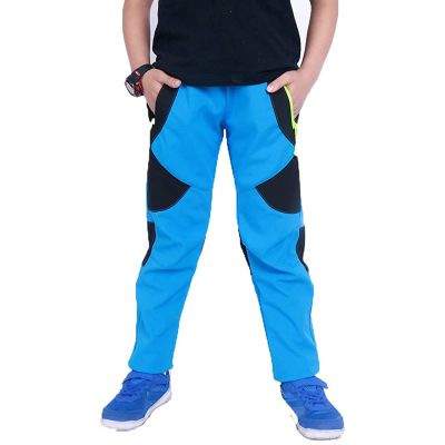 Ikevan 2-12Y Ski Snow Pants for Children's Boys Girls Windproof Outdoor Trousers with Fleece Lining Warm Hiking Trousers (Blue, 9-10 Years)