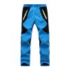 Ikevan 2-12Y Ski Snow Pants for Children's Boys Girls Windproof Outdoor Trousers with Fleece Lining Warm Hiking Trousers (Blue, 9-10 Years) view 3