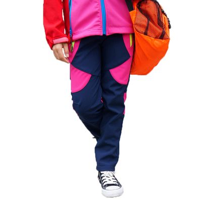 Ikevan 2-12Y Ski Snow Pants for Children's Boys Girls Windproof Outdoor Trousers with Fleece Lining Warm Hiking Trousers (Hot Pink, 2-3 Years)