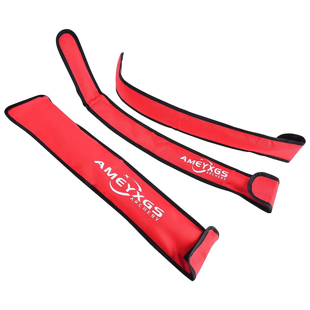 SHARROW Archery Bow Limb Sleeve and Recurve Bow Riser Protective Bag for Recurve Hunting Bow Accessory (red)