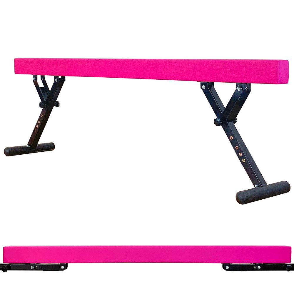 MARFULA Adjustable Balance Beam 8 ft Gymnastic Beam Adjustable Height for Kids and Teenage of All Gymnastic Levels, Gymnastic Training Beam Gymnastic Equipment for Athlete Home and Gym Club Use