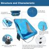 EASDRIL Ultralight Folding Camping Chair Low Lightweight Foldable Camp Chairs with Carry Bag for Hiking, Backpacking, Picnic, Outdoor Concert, Sports Events, Beach view 4