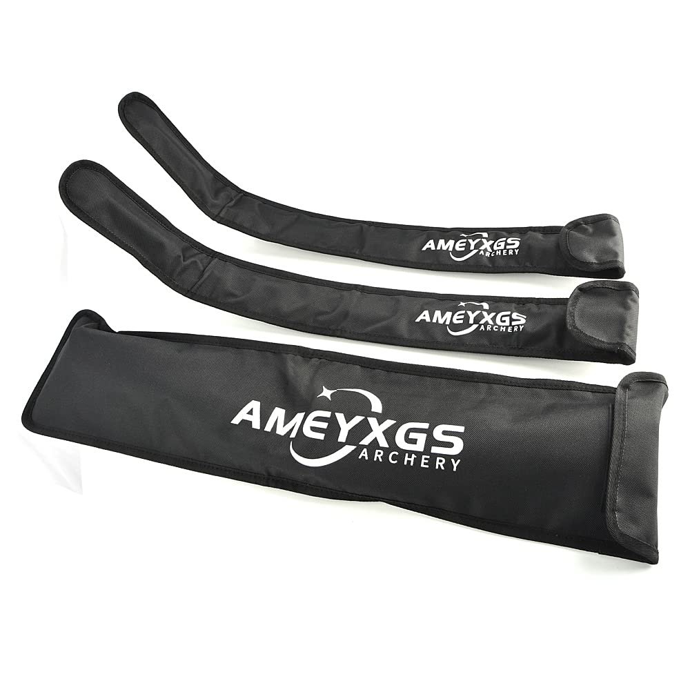 SHARROW Archery Bow Limb Sleeve and Recurve Bow Riser Protective Bag for Recurve Hunting Bow Accessory (Black)