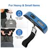 travel inspira Luggage Scale, Portable Digital Hanging Baggage Scale for Travel, Suitcase Weight Scale with Rubber Paint, 110 Pounds, Battery Included - Blue view 4
