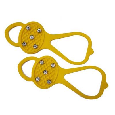 VALINK Ice Cleats, Universal Non-Slip Gripper Spikes Durable Cleats with Good Elasticity for All Type of Shoes Ice Fishing Walking Supply