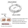 316L Surgical Stainless Steel Huggie Hoop Earrings 6mm Silver Hypoallergenic Earrings Hoop Cartilage Helix Lobes Hinged Sleeper Earrings For Men Women (A09:6mm Silver(THK 1.5mm)) view 3