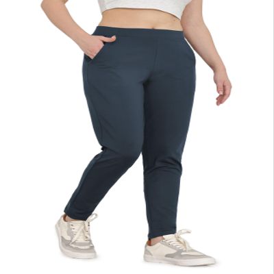 Bamans Pants for Women Dress Skinny Leg High Waisted Work Business Office Tummy Control Navy Blue Trousers 29" Inseam Stretchy Formal Casual Slacks