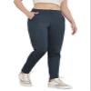 Bamans Pants for Women Dress Skinny Leg High Waisted Work Business Office Tummy Control Navy Blue Trousers 29" Inseam Stretchy Formal Casual Slacks view 1