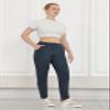 Bamans Pants for Women Dress Skinny Leg High Waisted Work Business Office Tummy Control Navy Blue Trousers 29" Inseam Stretchy Formal Casual Slacks view 3