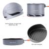 Fire-Maple Feast Heat Exchanger Set | Compact Camping Cooking Set | Nested Design | Contain with a Pot, Kettle and Non-Stick Frypan | Ideal for Fishing, Picnic and Camp use view 2