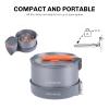 Fire-Maple Feast Heat Exchanger Set | Compact Camping Cooking Set | Nested Design | Contain with a Pot, Kettle and Non-Stick Frypan | Ideal for Fishing, Picnic and Camp use view 4