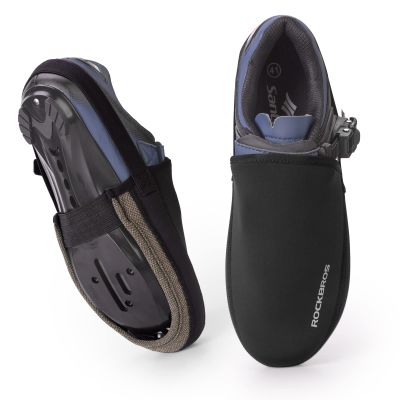 ROCKBROS Cycling Shoe Toe Covers Cold Weather Bike Overshoes Thermal Bicycle Shoe Toe Protector Cover Kevlar for Men Women Black