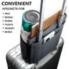 riemot Luggage Travel Cup Tablet Holder - Hold Books Passports Tickets Water Bottles - Fits Roll on Suitcase Handles - Gifts for Flight Attendants Travelers Accessories Grey view 2
