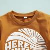 0-3T Fall Baby Girl Clothes Set Avocado Pullover Sweatshirts Tops Floral Pants Outfits Cute Toddler Clothes (Light Brown, 6-12 Months) view 4