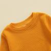 0-3T Fall Baby Girl Clothes Set Avocado Pullover Sweatshirts Tops Floral Pants Outfits Cute Toddler Clothes (Yellow C, 18-24 Months) view 4
