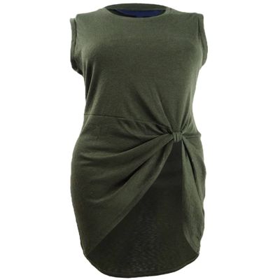 RACHEL Rachel Roy Women's Twisted High-Low Top (S, Army)