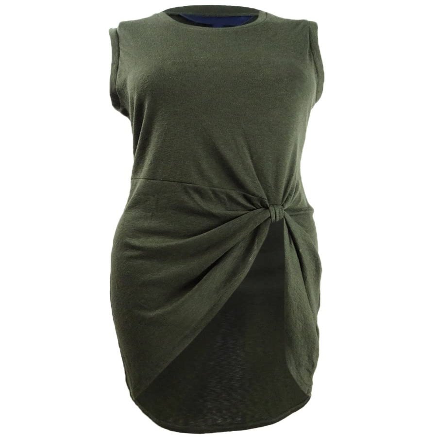 RACHEL Rachel Roy Women's Twisted High-Low Top (S, Army)