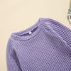 0-3T Fall Baby Girl Clothes Set Avocado Pullover Sweatshirts Tops Floral Pants Outfits Cute Toddler Clothes (Purple D, 12-18 Months) view 4