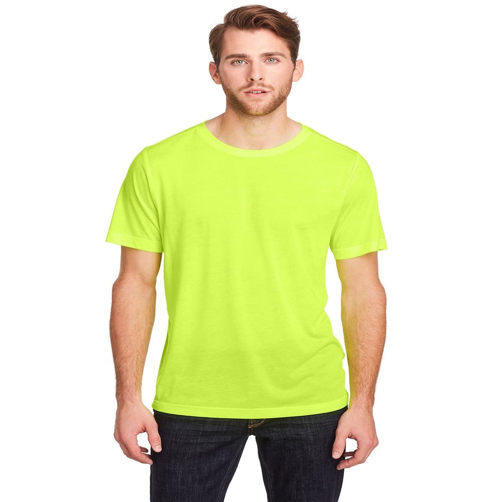 Core 365 Adult Fusion Chromasoft Performance Long-Sleeve T-Shirt L Safety Yellow