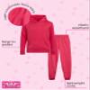 Real Love Girls Pants Set - 2 Piece Fleece Girls Sweatpants and Hooded Pullover Sweatshirt Youth Kids Activewear Set (7-16), Size 10-12, Hot Pink view 2