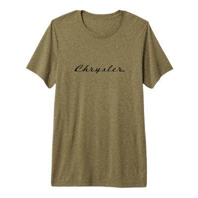 Mens Chrysler Vintage Script Logo - Black Premium T-Shirt