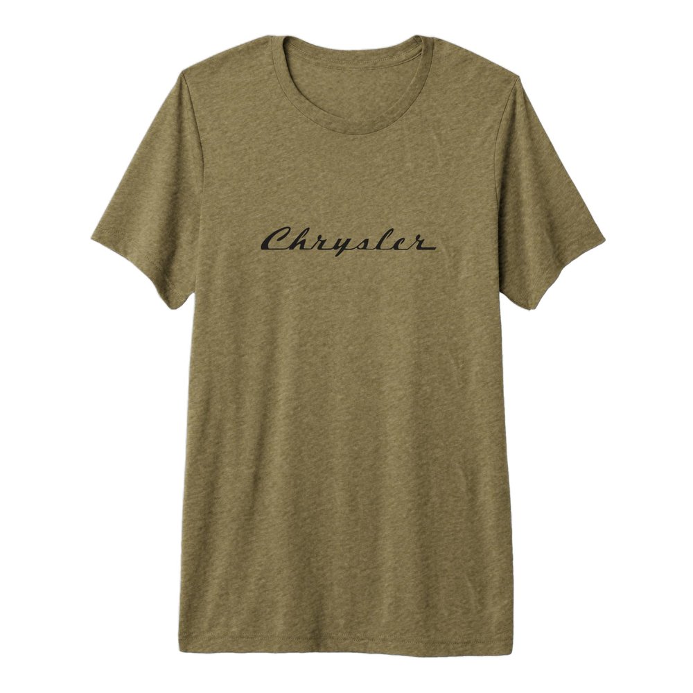 Mens Chrysler Vintage Script Logo - Black Premium T-Shirt
