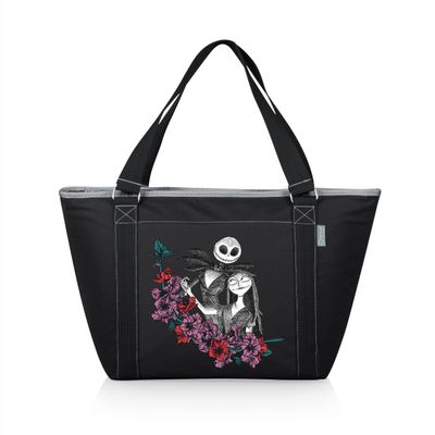 PICNIC TIME Disney The Nightmare Before Christmas Jack and Sally Topanga Tote Cooler Bag, Insulated Soft Cooler Tote for Picnic Beach Grocery Tailgating, 24 Can Capacity, Leak Resistant Liner, (Black)
